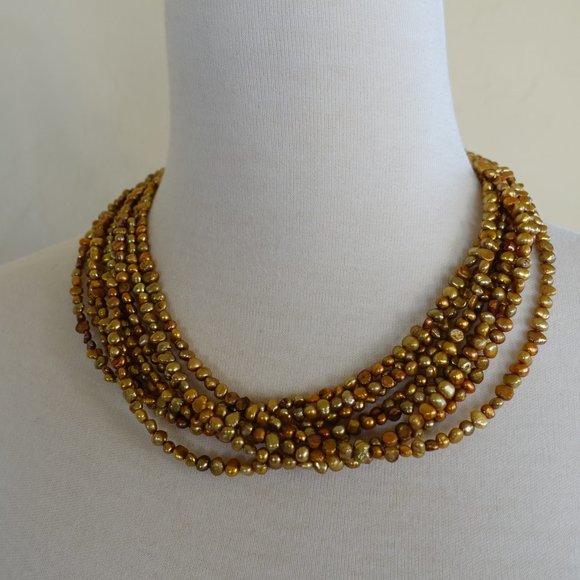 Silpada Gold/Copper Pearl Necklace N1366 Plus Extender - Picture 8 of 10